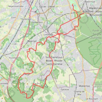 Trace GPS Bois de Halle, itinéraire, parcours