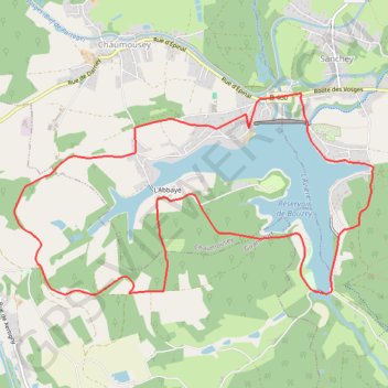 Trace GPS Chemins du Cœur des Vosges - Circuit de l'Abbaye, itinéraire, parcours