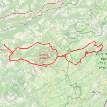 Trace GPS La vallée de la Reverotte - Saône, itinéraire, parcours