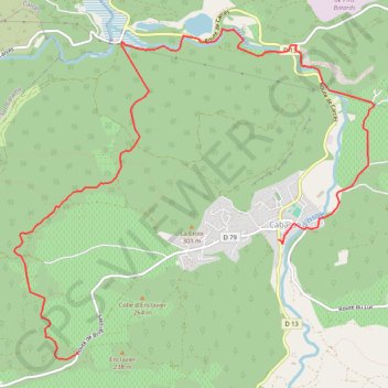 Trace GPS Cabasse-Canal forcé de Carces à Carnoules, itinéraire, parcours