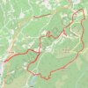 Trace GPS LE BARROUX (84) combe d'Hugues, lac du Paty, itinéraire, parcours