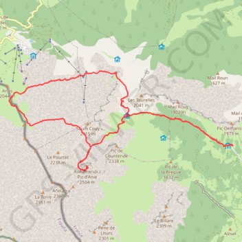 Trace GPS Pic d'Anie en boucle, itinéraire, parcours