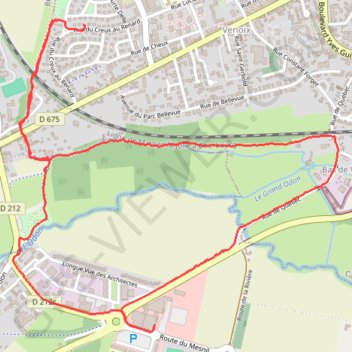 Trace GPS Le Mesnil de louvigny, itinéraire, parcours