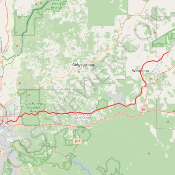Trace GPS Railway Reserves Heritage Trail, itinéraire, parcours