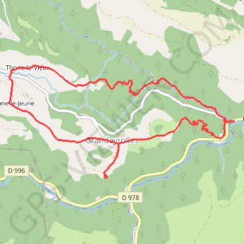 Trace GPS Le ravin de Quinsat - Montaigut-le-Blanc, itinéraire, parcours