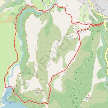 Trace GPS Boucle Ibardin lac Choldocogagna, itinéraire, parcours