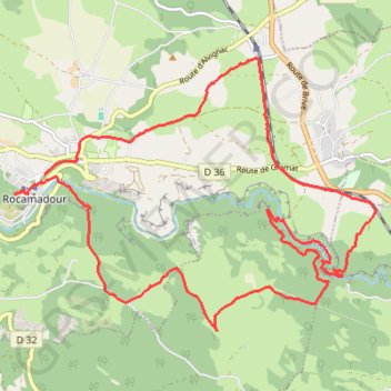 Trace GPS Rocamadour, itinéraire, parcours