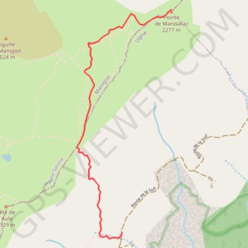 Trace GPS Pointe de Mandallaz (Bornes - Aravis), itinéraire, parcours