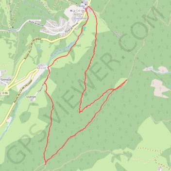 Trace GPS Crete de la Ferriere depuis le Col de l Arzelier (Vercors), itinéraire, parcours