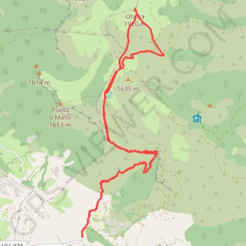 Trace GPS Tozal de Oturia TopoPyrénées Mariano, itinéraire, parcours