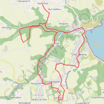 Trace GPS Sur les pas des seigneuries de Goas Froment - Plouézec, itinéraire, parcours