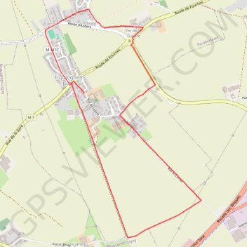 Trace GPS Circuit d'Erquinghem-le-Sec, itinéraire, parcours
