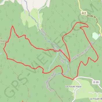 Trace GPS Grand tour de la Pierre Bécajat via le GR3A et la Malgoutte - Auberge de Bécajat, itinéraire, parcours