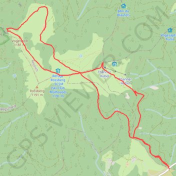 Trace GPS Raquettes au Rossberg, itinéraire, parcours
