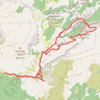 Trace GPS Pic de Bertagne-Saint Pons, itinéraire, parcours