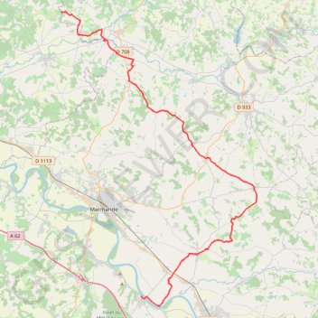 Trace GPS Liaison Pays du Dropt - Voie Verte du Canal de Garonne, itinéraire, parcours