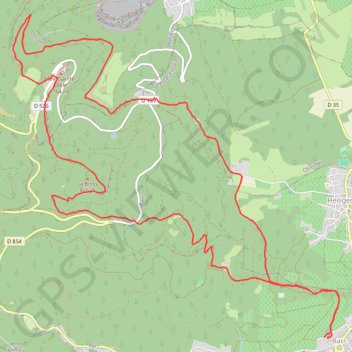 Trace GPS Barr - Mont Sainte-Odile, itinéraire, parcours