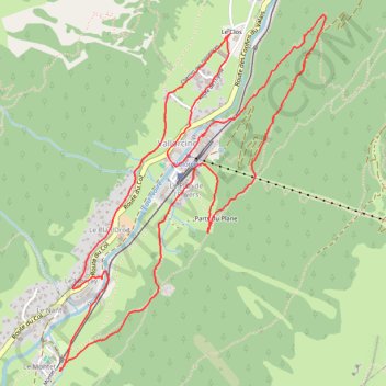 Trace GPS Boucle autour de Vallorcine, itinéraire, parcours
