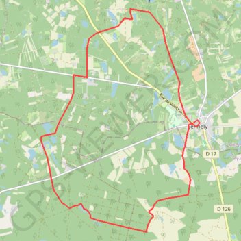 Trace GPS Etangs et Forêts Sologne Sennely, itinéraire, parcours