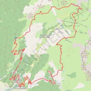 Trace GPS Aux portes de la Maurienne, itinéraire, parcours