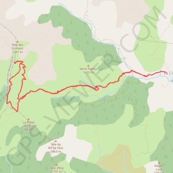 Trace GPS La Cluse Col de Plate Contier, itinéraire, parcours