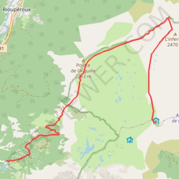 Trace GPS Le Grand Galbert par le Chalet de la Barrère et la Cime Chalvine, itinéraire, parcours