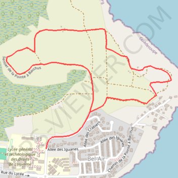 Trace GPS 🚶 Le sentier de découverte de la Pointe à Bacchus, itinéraire, parcours
