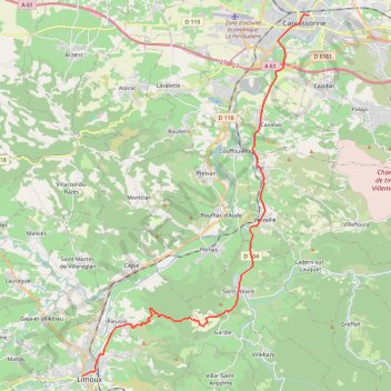 Trace GPS Sortie de Solesmes, itinéraire, parcours