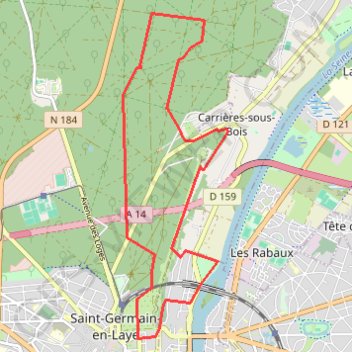 Trace GPS Forêt de Saint Germain en Laye, itinéraire, parcours