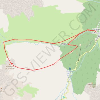 Trace GPS Montagne du Sambuis, itinéraire, parcours