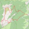 Trace GPS Granier par le Pas des Barres et de la Porte depuis Bellecombe (Chartreuse), itinéraire, parcours