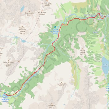 Trace GPS Rando Pyrénées - Jour 1, itinéraire, parcours