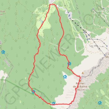 Trace GPS Rochers de la Balme depuis Corrençon-en-Vercors, itinéraire, parcours