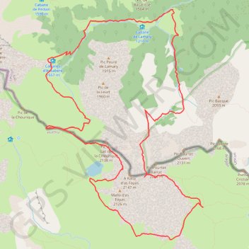Trace GPS Tour du pic Laraillé, itinéraire, parcours