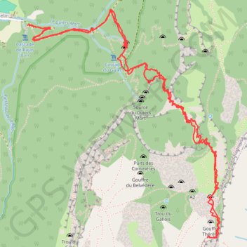 Trace GPS Rochers du Midi en Chartreuse, itinéraire, parcours