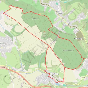 Trace GPS Sur les hauteurs de Grosbliederstroff - Lixing-lès-Rouhling, itinéraire, parcours