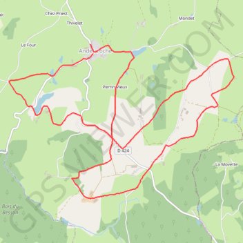 Trace GPS Les Andais, itinéraire, parcours