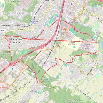 Trace GPS Grande boucle de l'Yvette, itinéraire, parcours