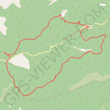 Trace GPS Rando Ventoux face Sud, itinéraire, parcours