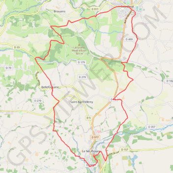 Trace GPS Randonnée autour de Bellefontaine, itinéraire, parcours