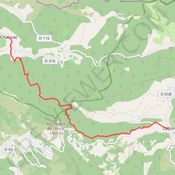 Trace GPS Tour des Baronnies du Buëch - Chauvac - Laborel, itinéraire, parcours