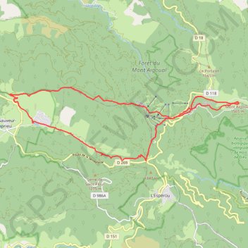 Trace GPS De Camprieu au Mont Aigoual, itinéraire, parcours