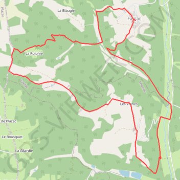 Trace GPS Fanlac - Le Trou de la Vieille, itinéraire, parcours