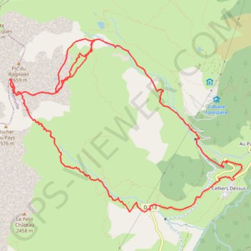 Trace GPS Pic du Rognolet par la combe des Plans, itinéraire, parcours