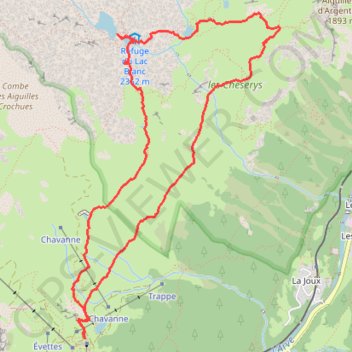 Trace GPS Lac Blanc, itinéraire, parcours