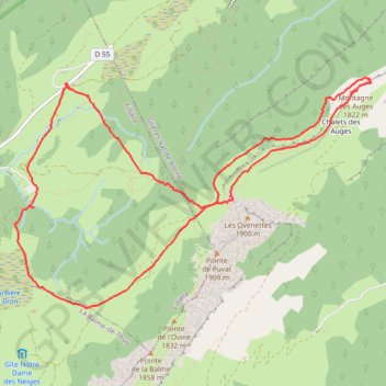 Trace GPS Plateau des Glières, itinéraire, parcours