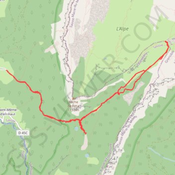 Trace GPS Vallon de Practel (Chartreuse), itinéraire, parcours