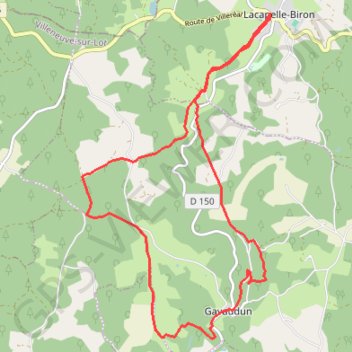 Trace GPS Boucle de la Lède, itinéraire, parcours