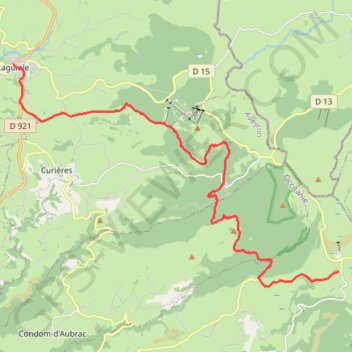 Trace GPS De Aubrac à Laguiole, itinéraire, parcours