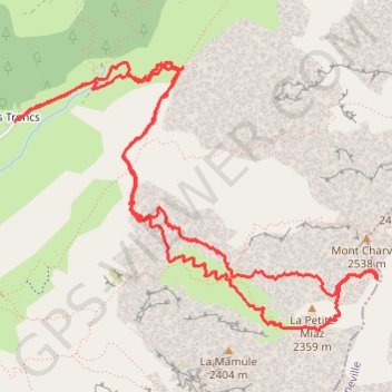Trace GPS Combe du Charvet (Aravis), itinéraire, parcours